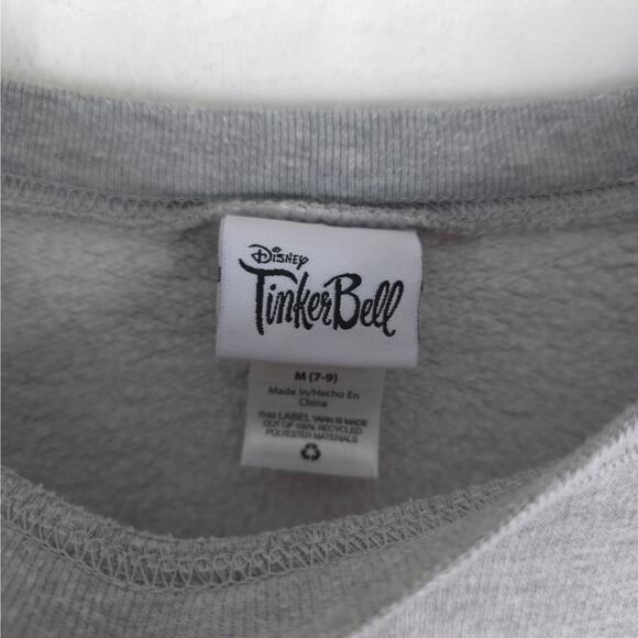 Disney Tinker Bell Sweatshirt Womens M (7-9) Crewneck Pullover Fairy Graphic - Picture 4 of 7